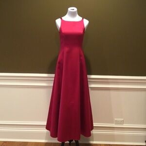 Betsy & Adam Red Sleeveless Gown